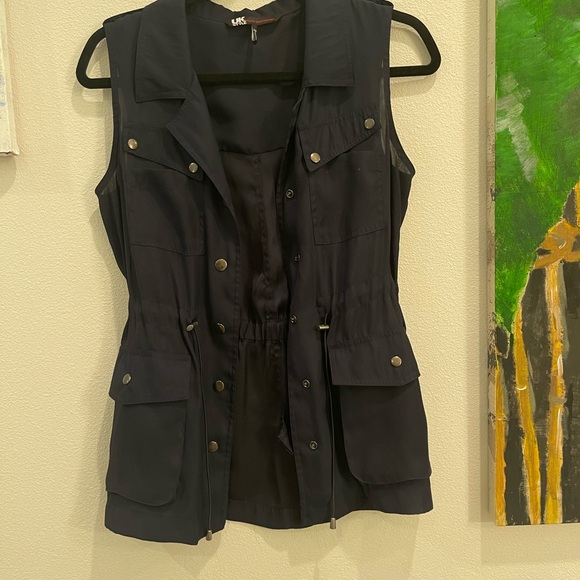 French Connection Dark Blue Sleeveless Vest - Picture 2 of 4